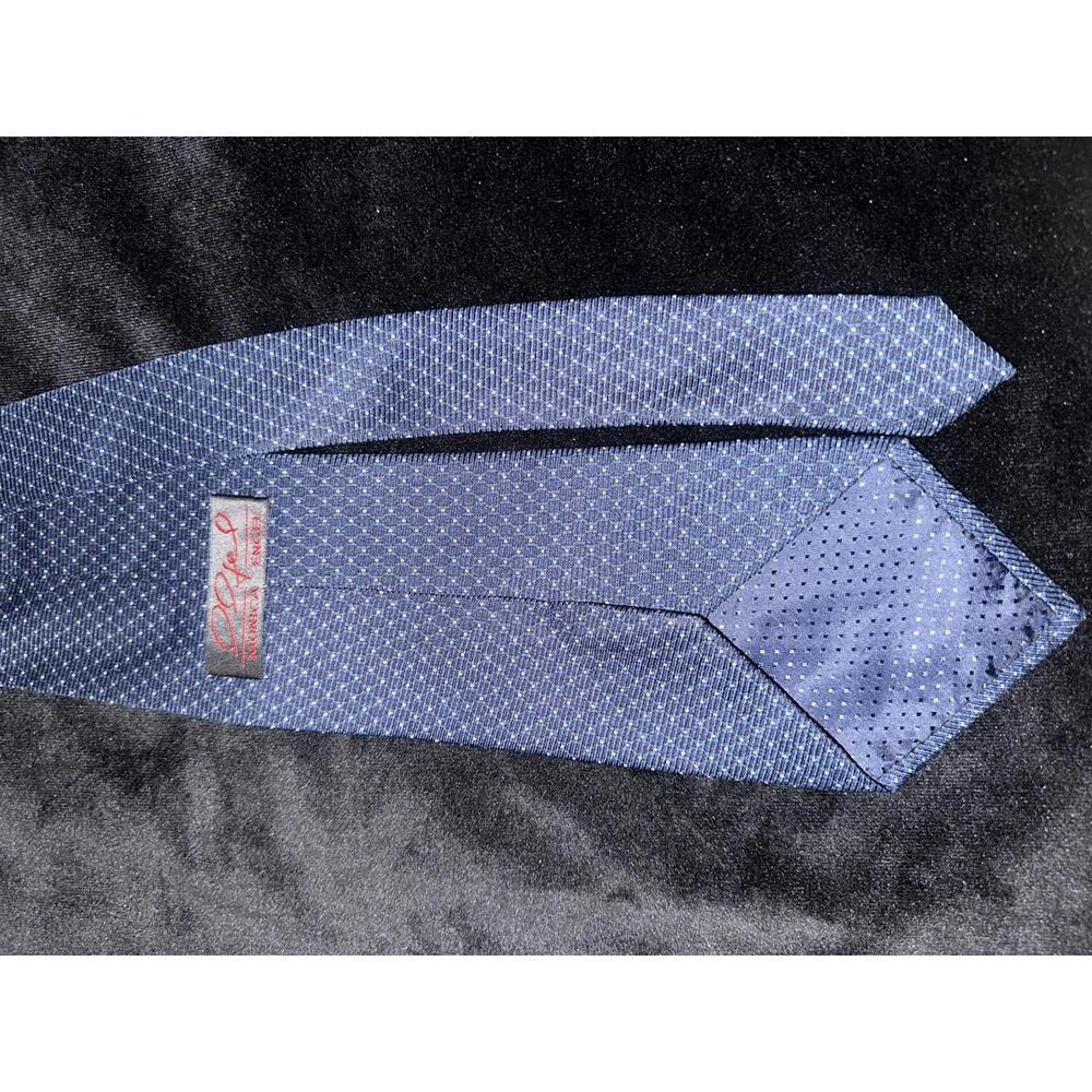 Monica Engel Blue Patterned Silk Tie